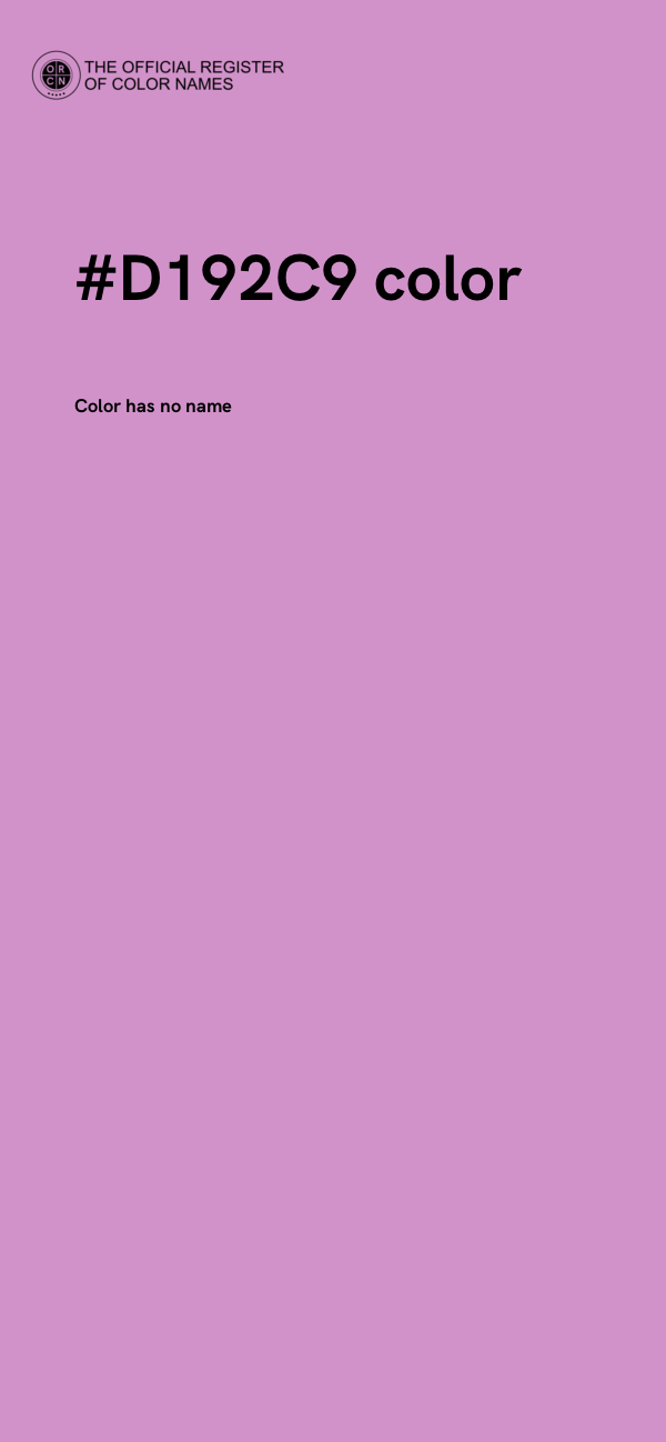 #D192C9 color image
