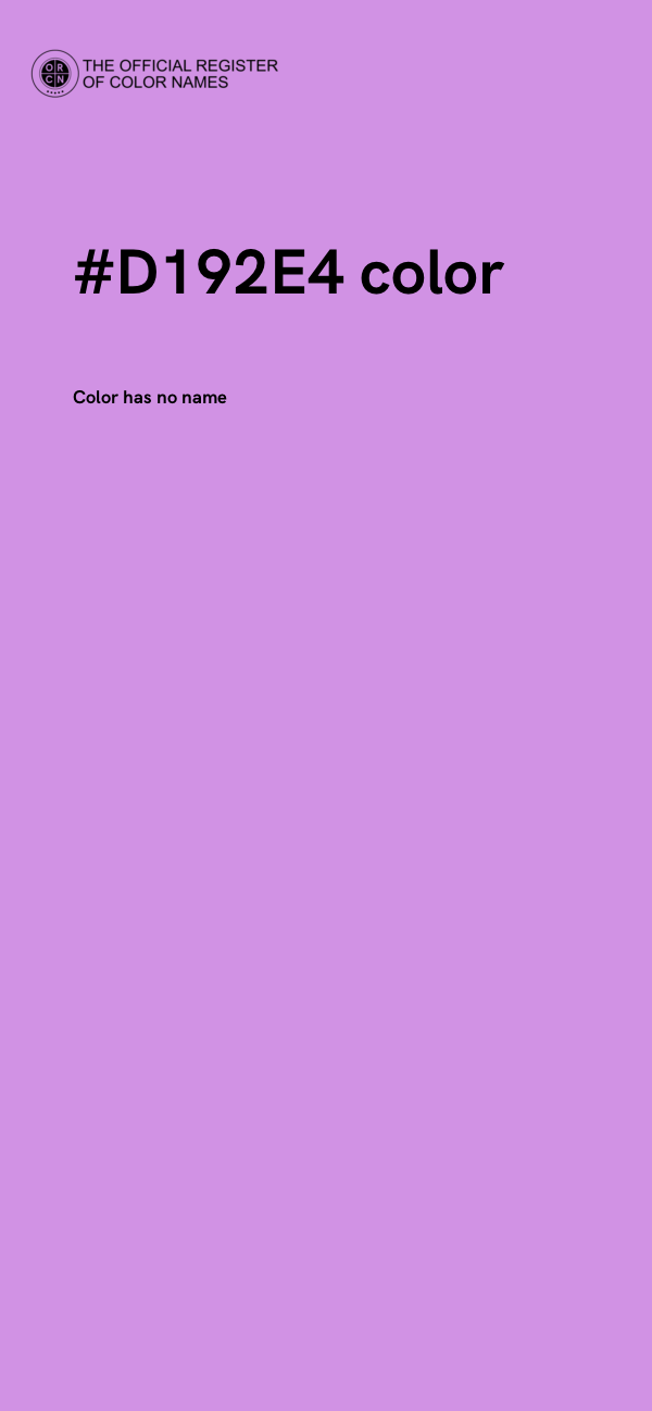 #D192E4 color image