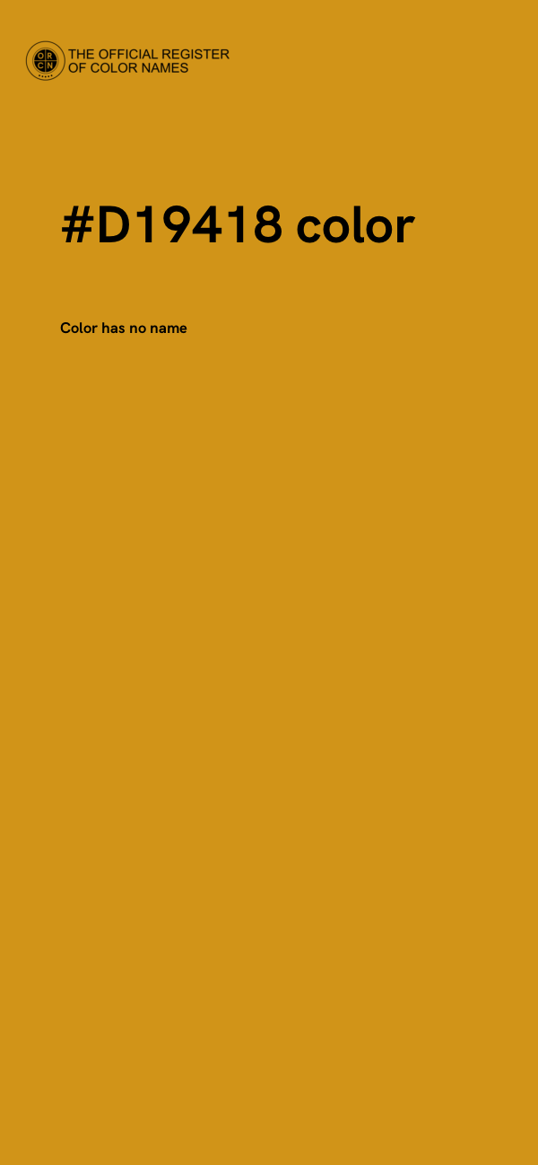 #D19418 color image