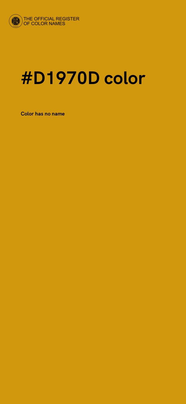#D1970D color image