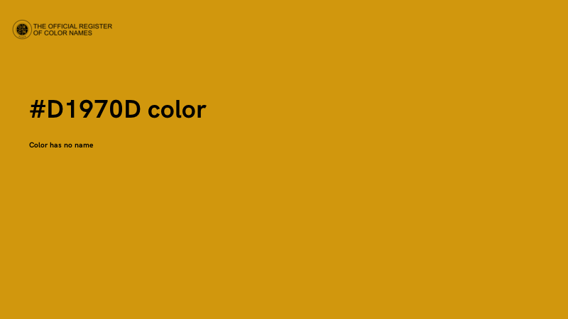 #D1970D color image