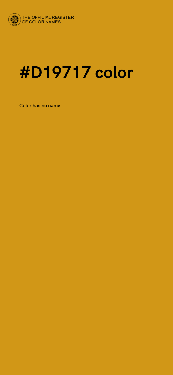 #D19717 color image