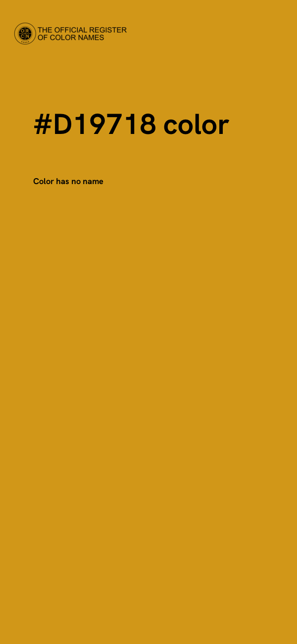 #D19718 color image
