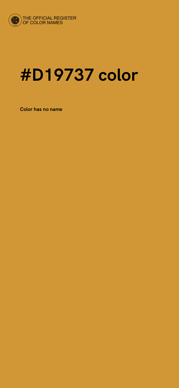 #D19737 color image