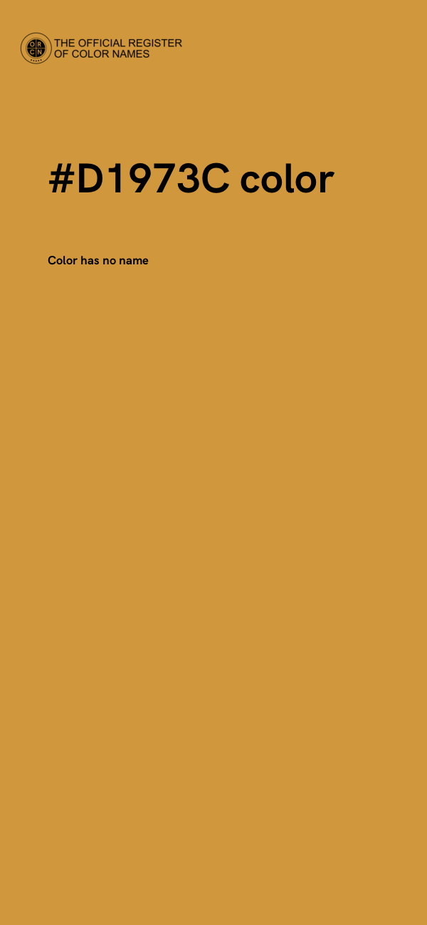 #D1973C color image