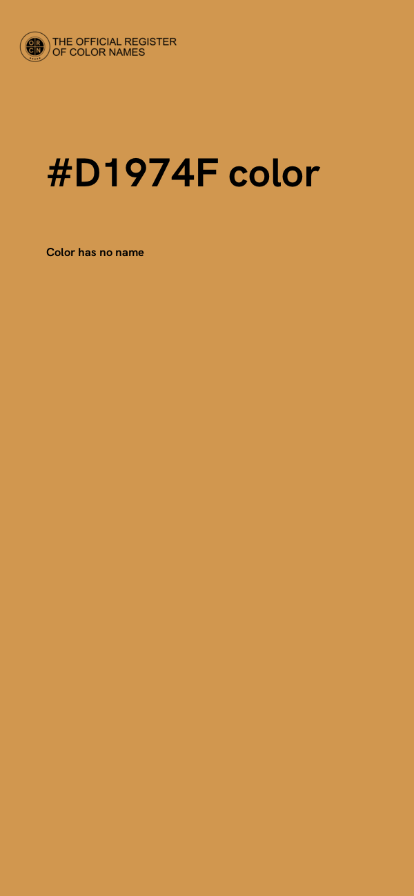 #D1974F color image