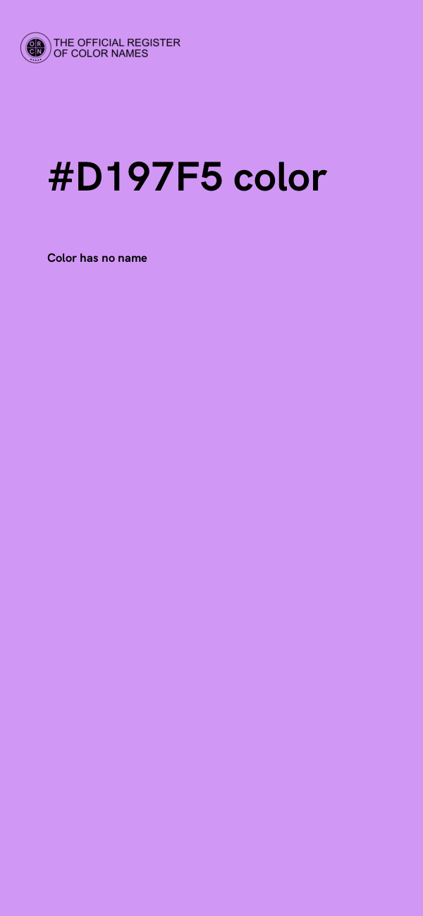 #D197F5 color image