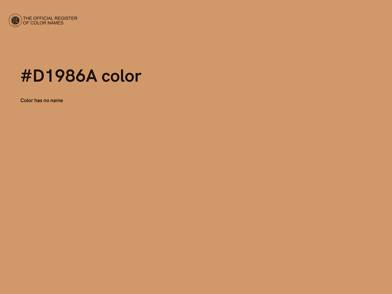 #D1986A color image