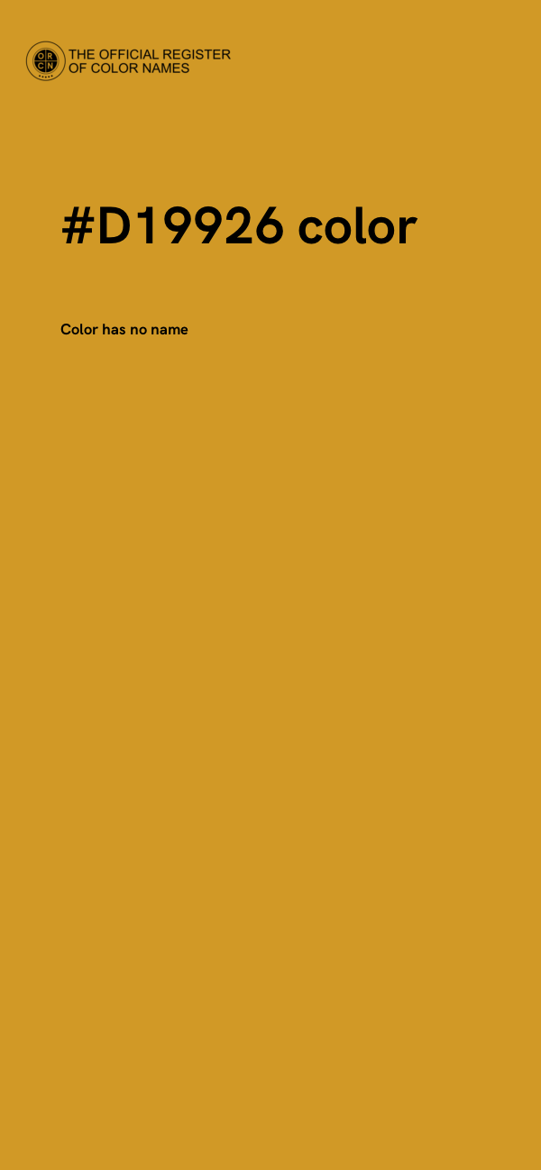 #D19926 color image