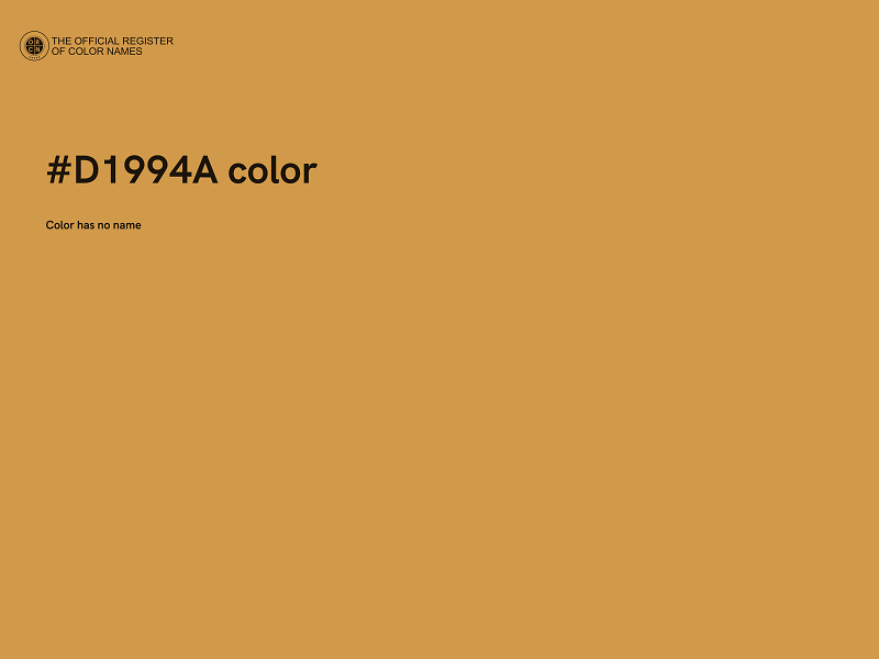 #D1994A color image