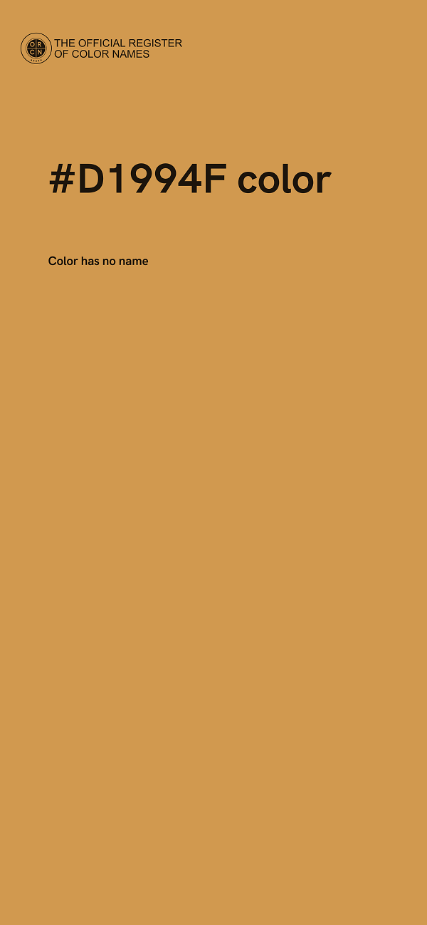 #D1994F color image