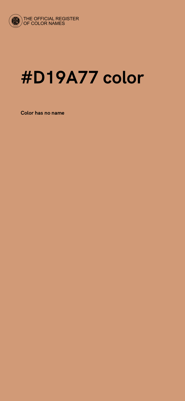 #D19A77 color image