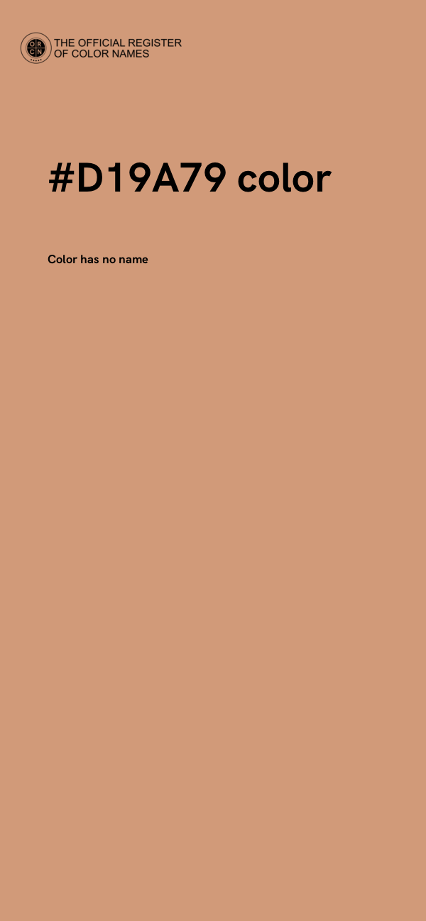 #D19A79 color image