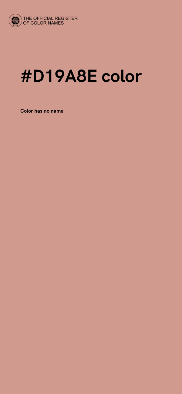 #D19A8E color image