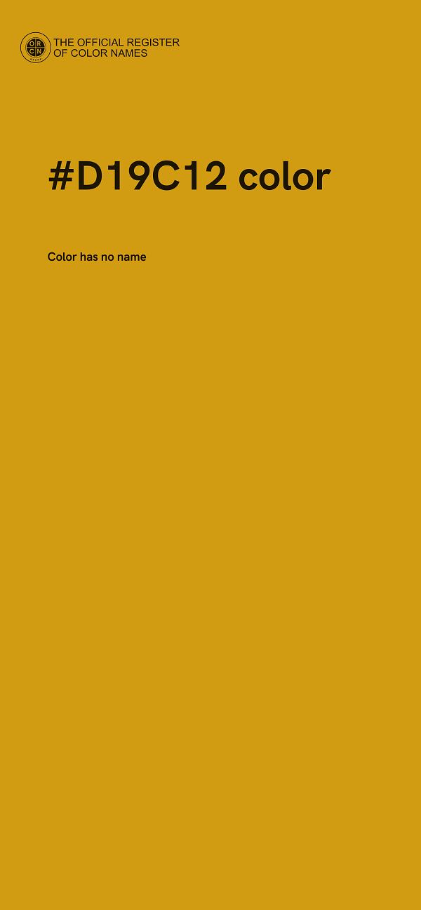 #D19C12 color image