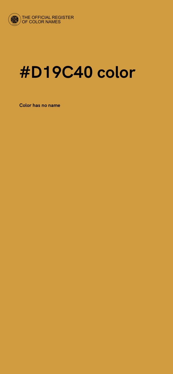 #D19C40 color image