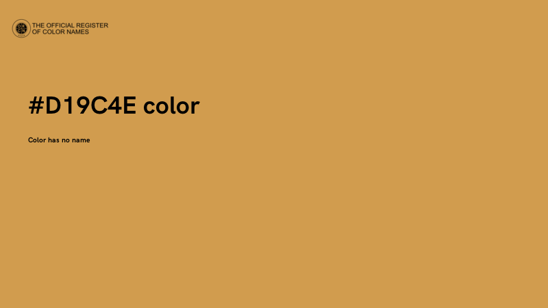 #D19C4E color image