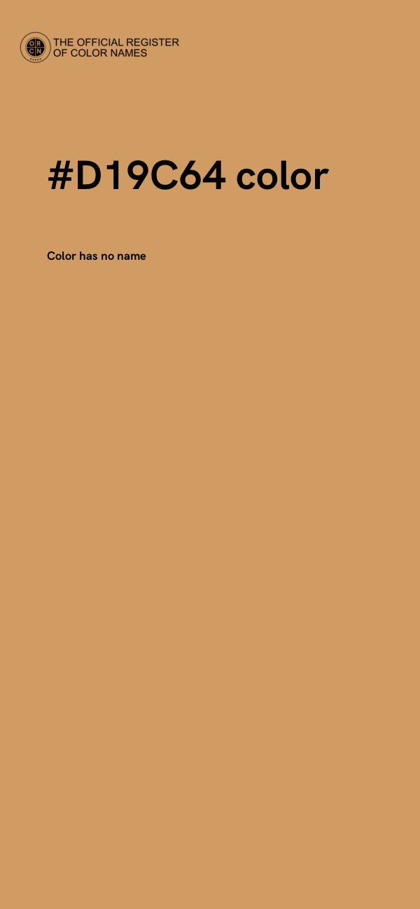 #D19C64 color image