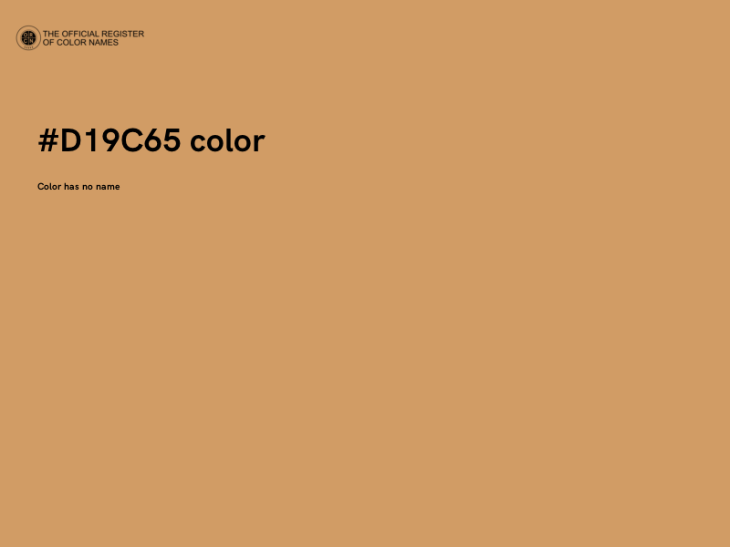 #D19C65 color image