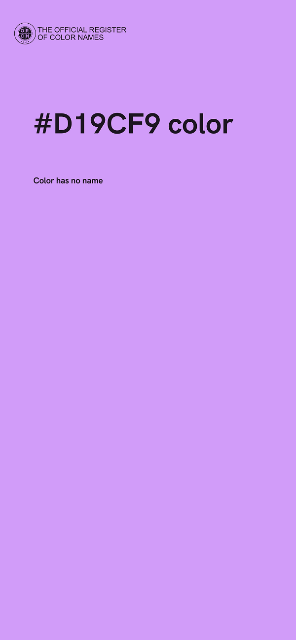 #D19CF9 color image