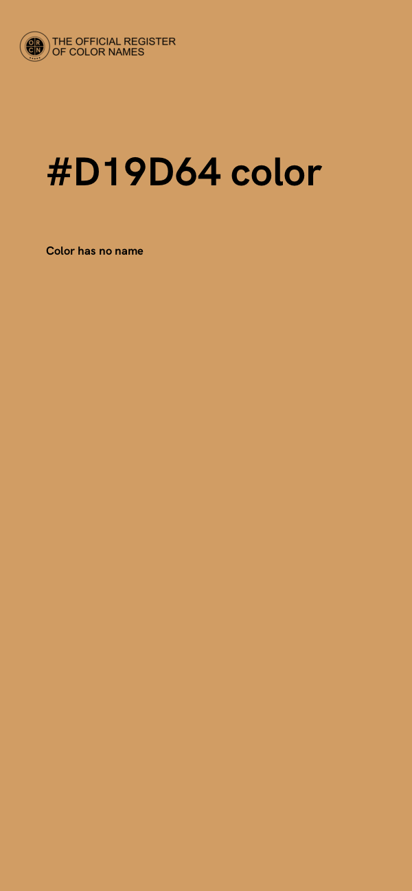 #D19D64 color image