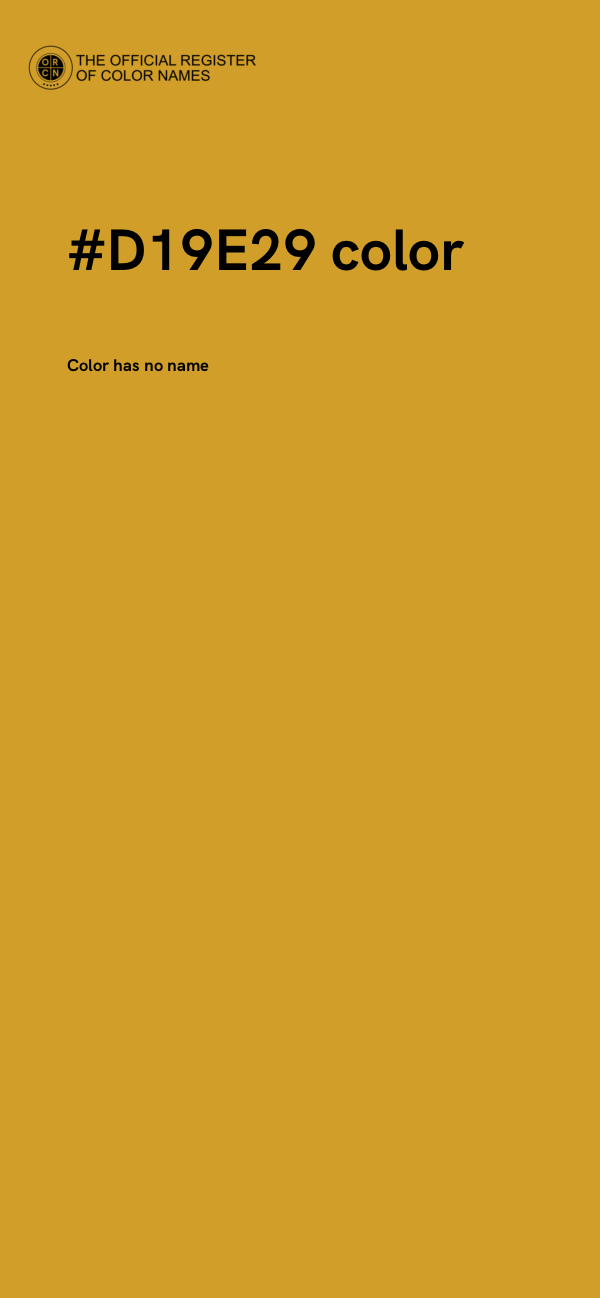 #D19E29 color image