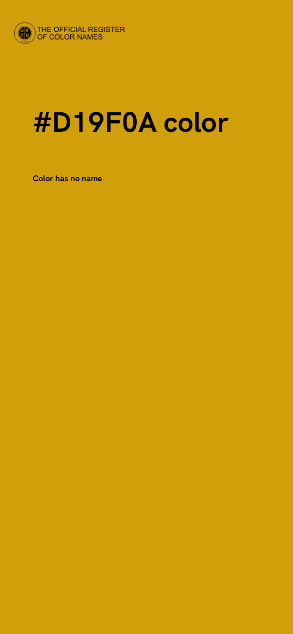 #D19F0A color image