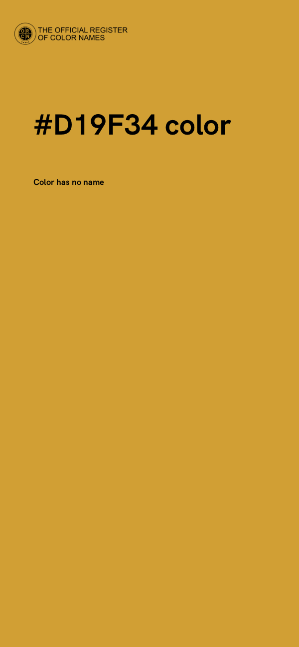 #D19F34 color image
