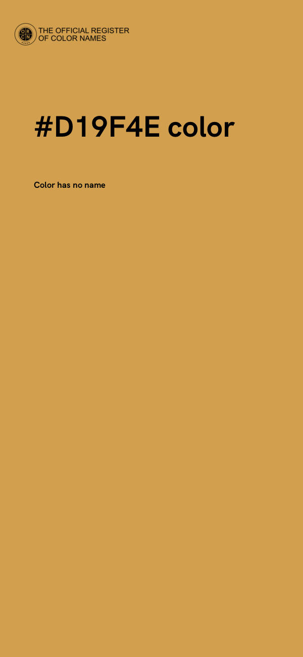 #D19F4E color image
