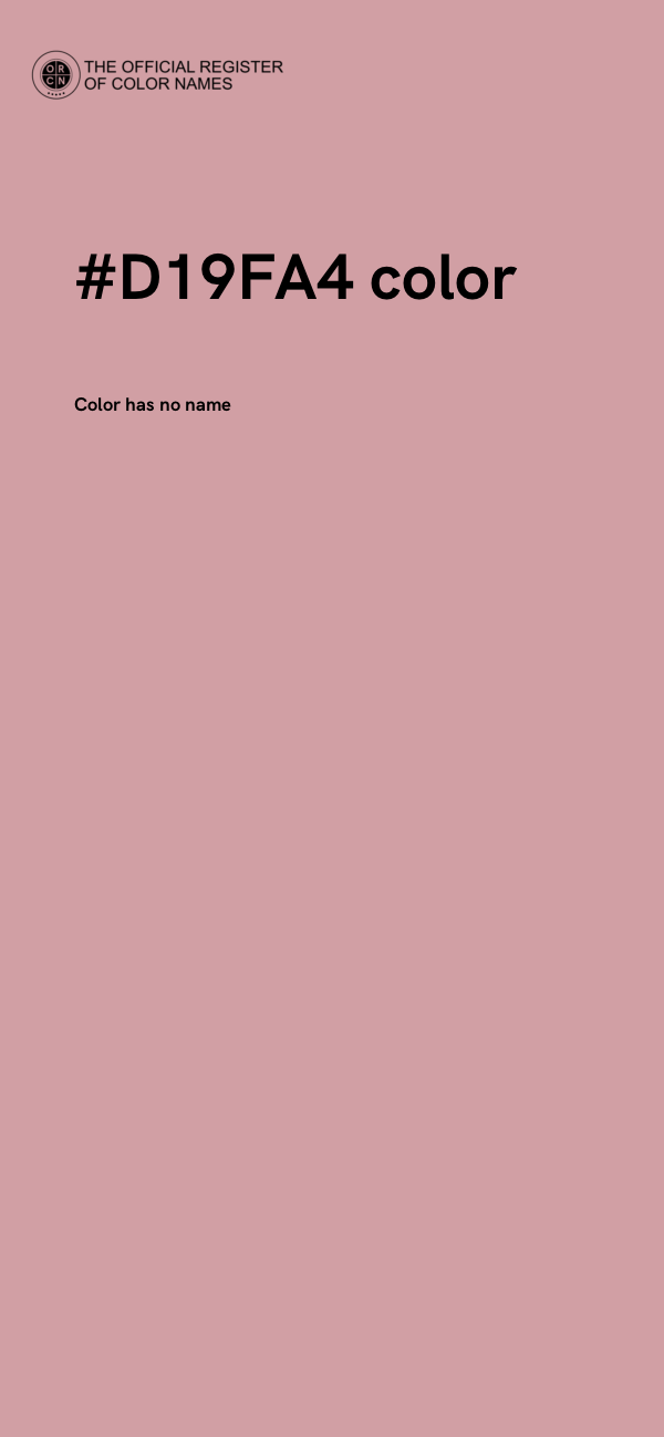 #D19FA4 color image