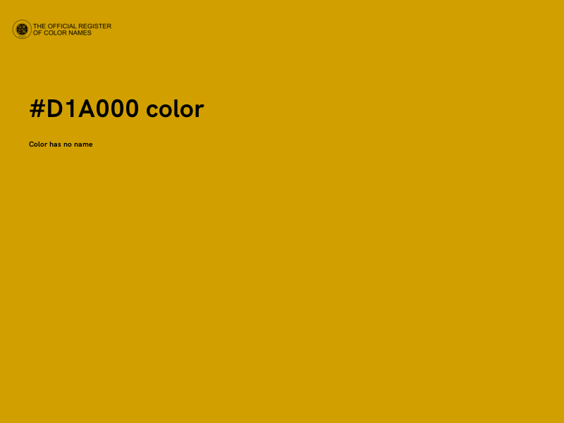 #D1A000 color image