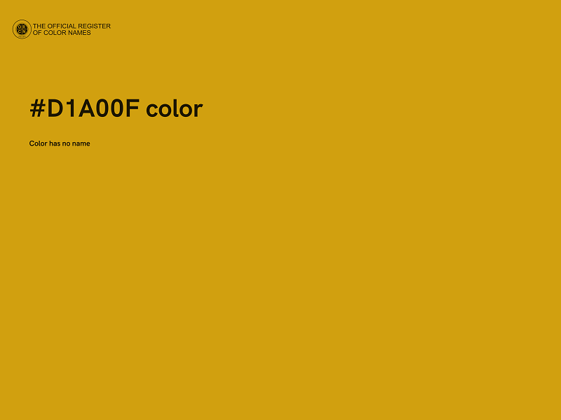 #D1A00F color image