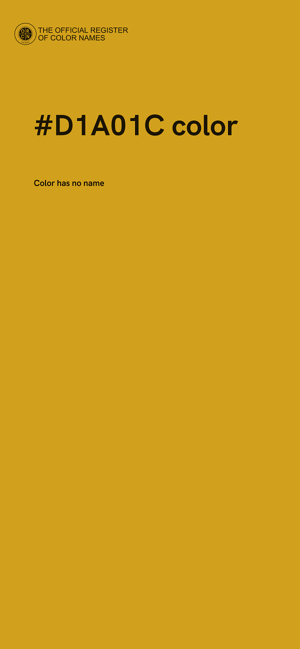 #D1A01C color image
