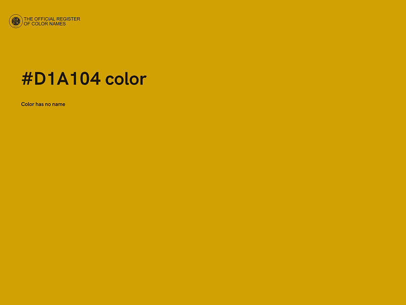 #D1A104 color image