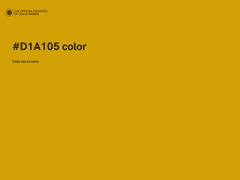 #D1A105 color image