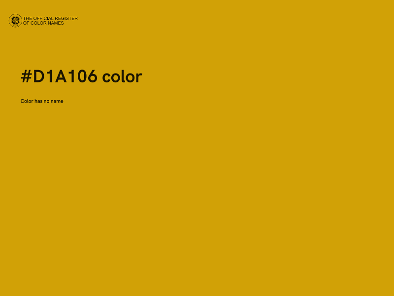 #D1A106 color image