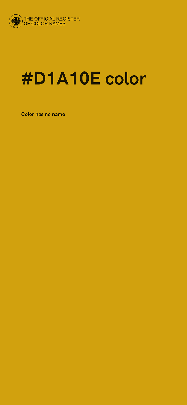 #D1A10E color image