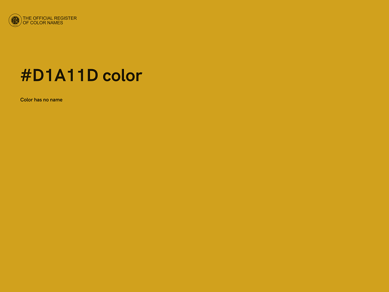 #D1A11D color image