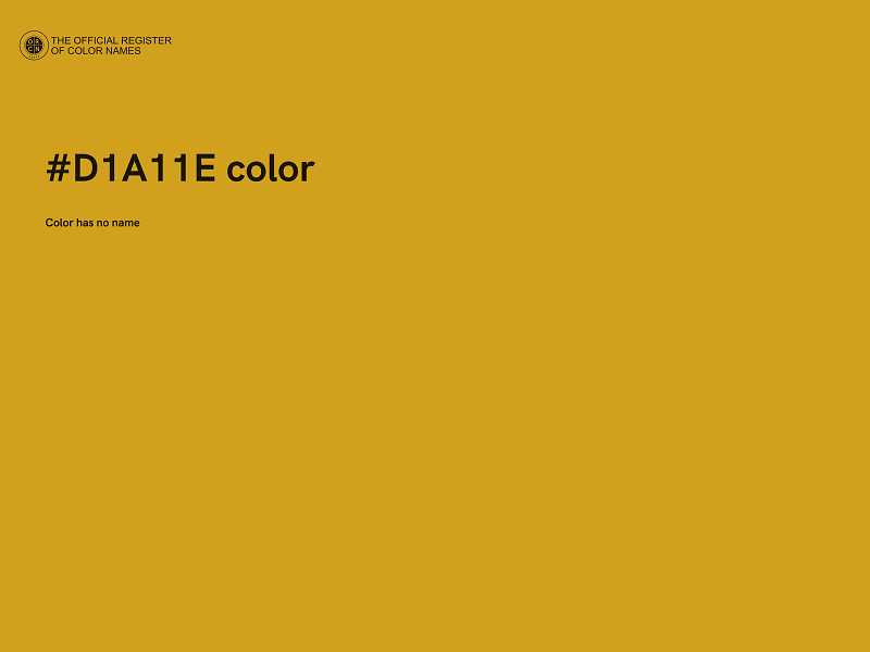 #D1A11E color image