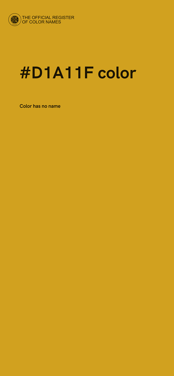 #D1A11F color image