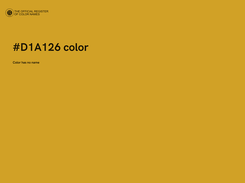 #D1A126 color image