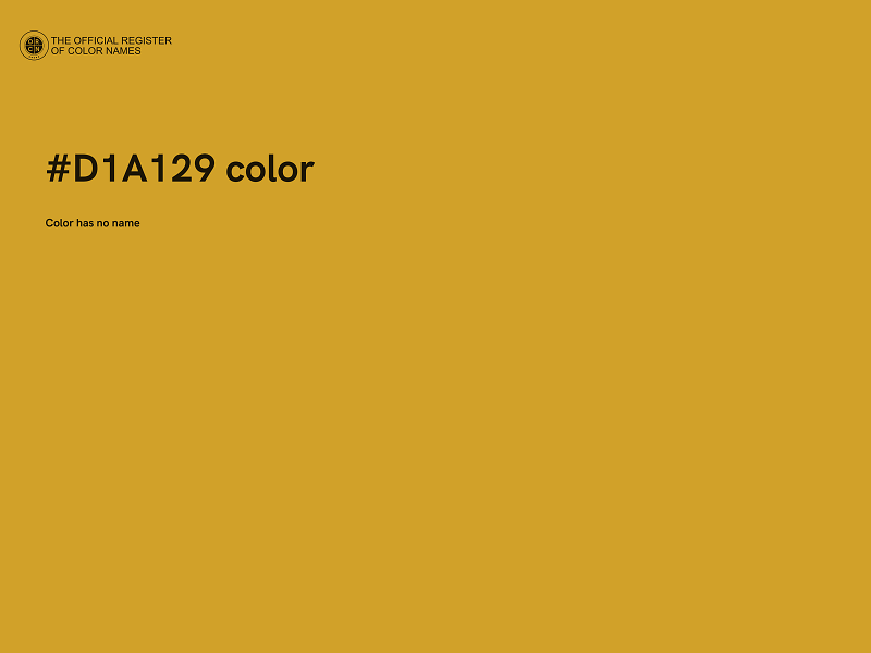 #D1A129 color image