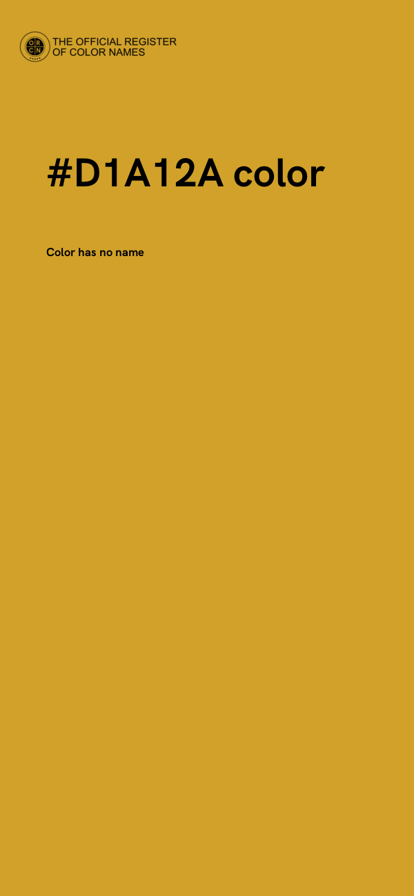 #D1A12A color image