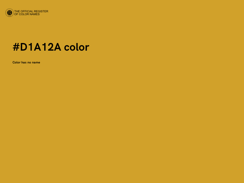 #D1A12A color image