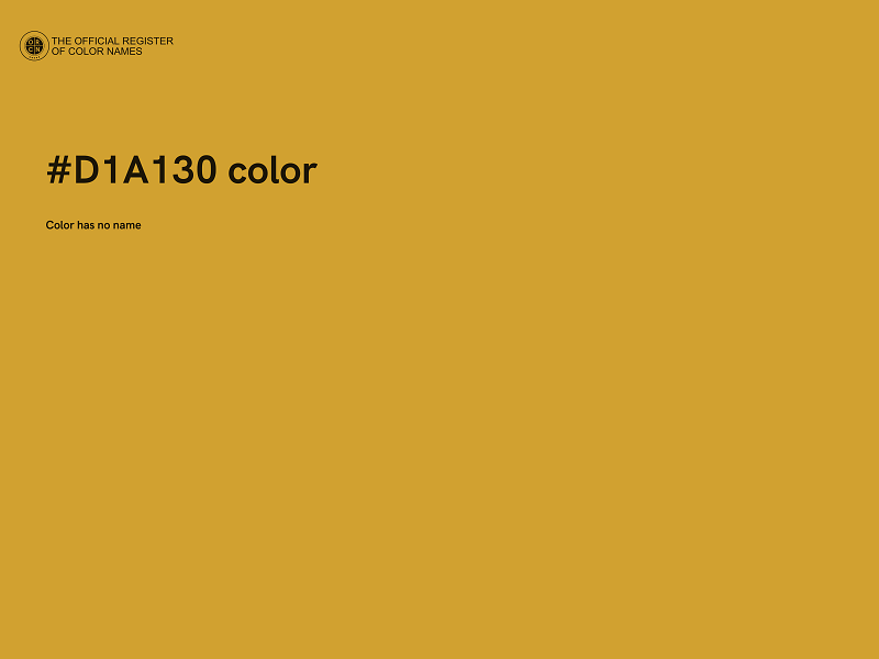 #D1A130 color image