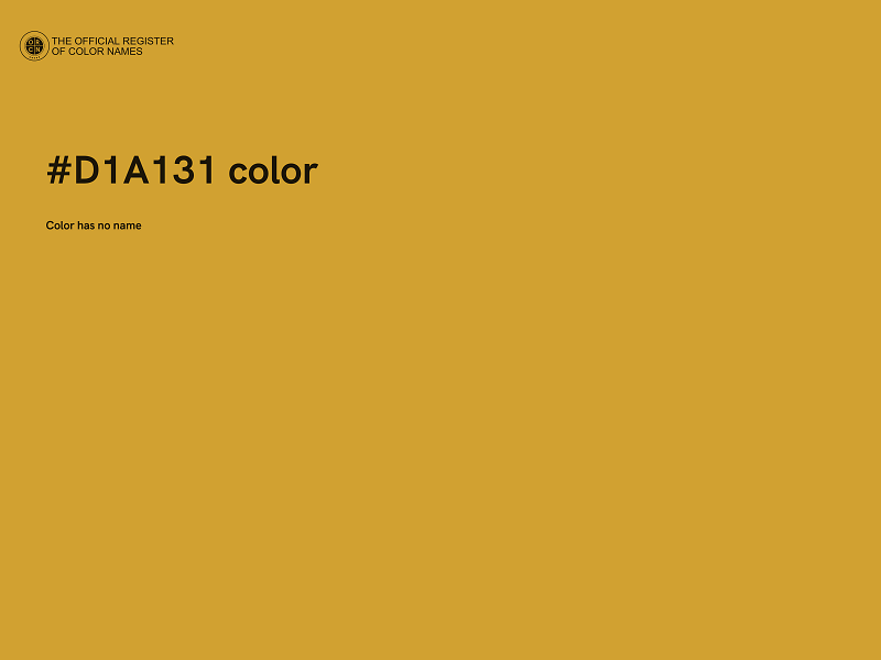 #D1A131 color image