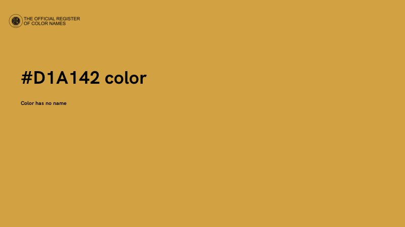 #D1A142 color image