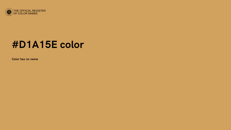 #D1A15E color image