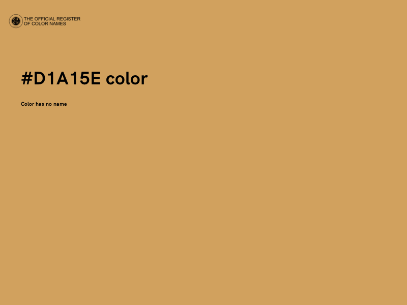 #D1A15E color image