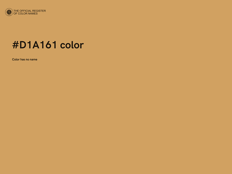 #D1A161 color image